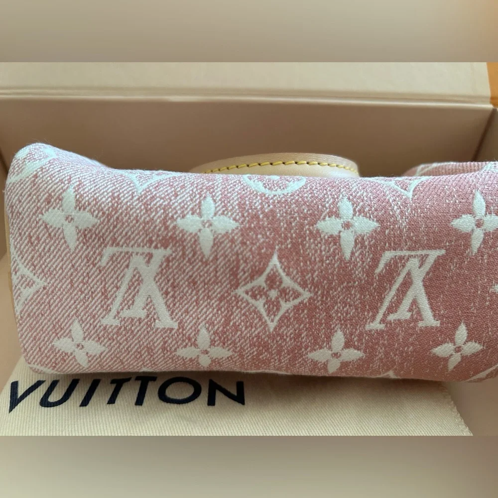 *NEW* Louis Vuitton Rose Pink Denim Nano Speedy - Picture 13 of 16